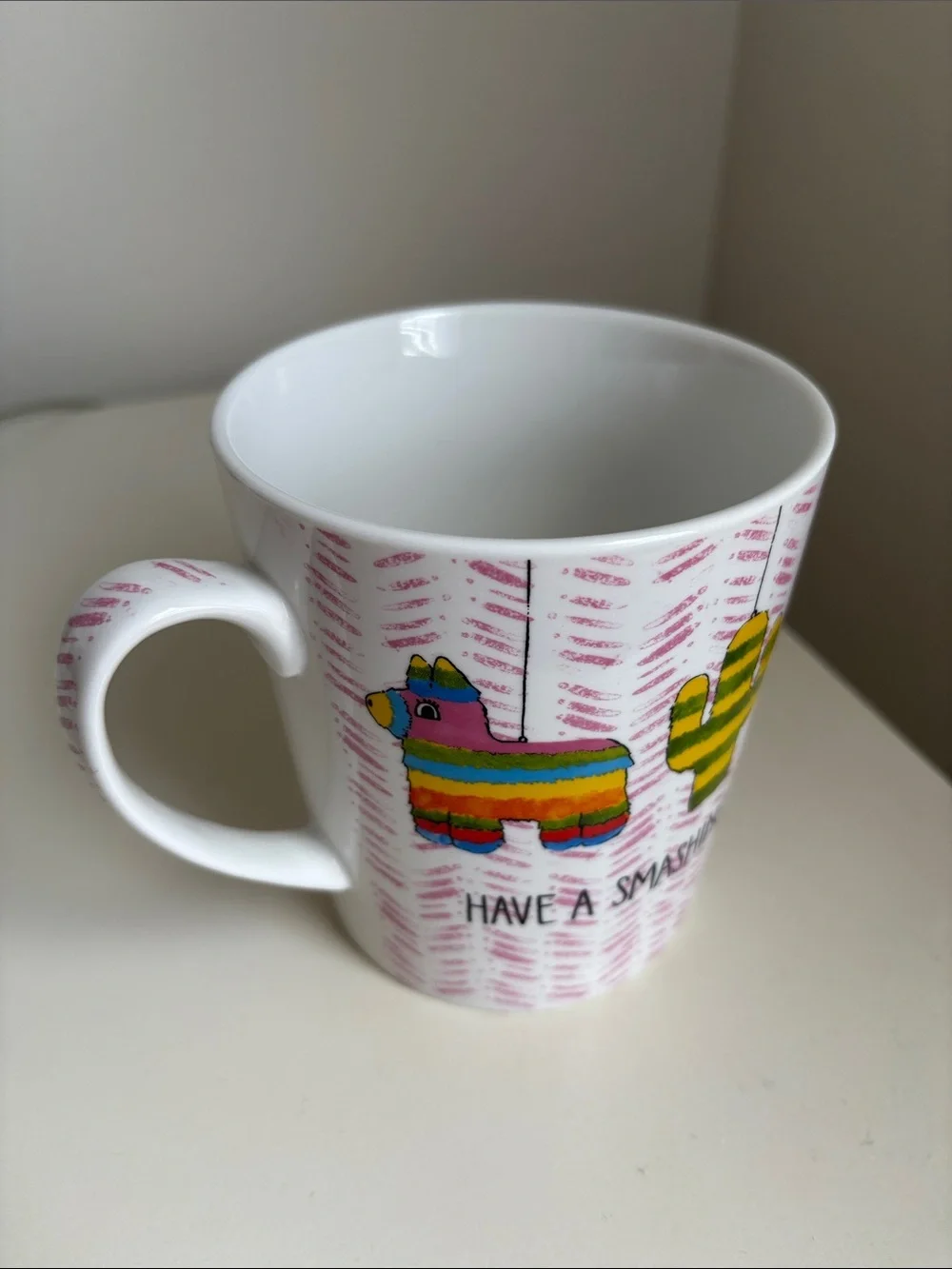 Pier 1 Piñata Jumbo Mug Have A Smashing Day guitar cactus donkey